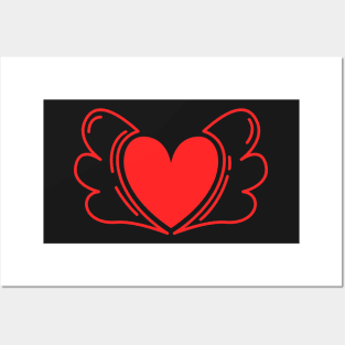 Valentine love you heart Posters and Art